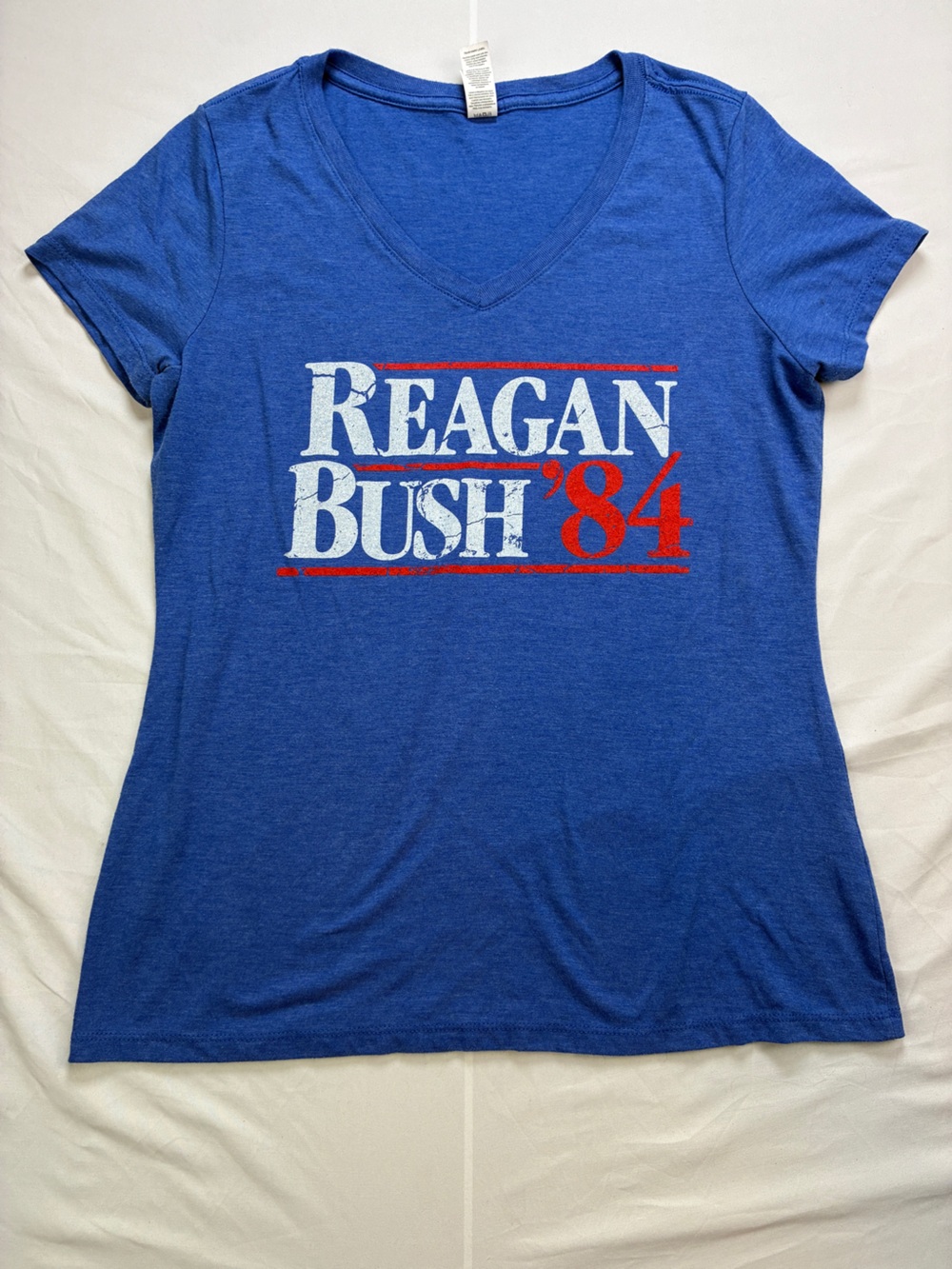 Reagan Bush '84 Graphic V‑Neck T‑Shirt